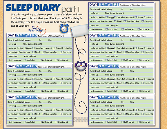 Sleep Diary part 1